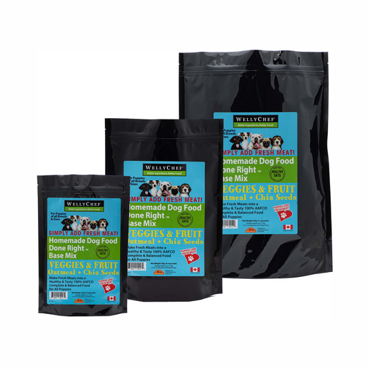 WellyChef Homemade Adult Dog Food Done Right BASE MIX - Just Add Your Fresh Meat