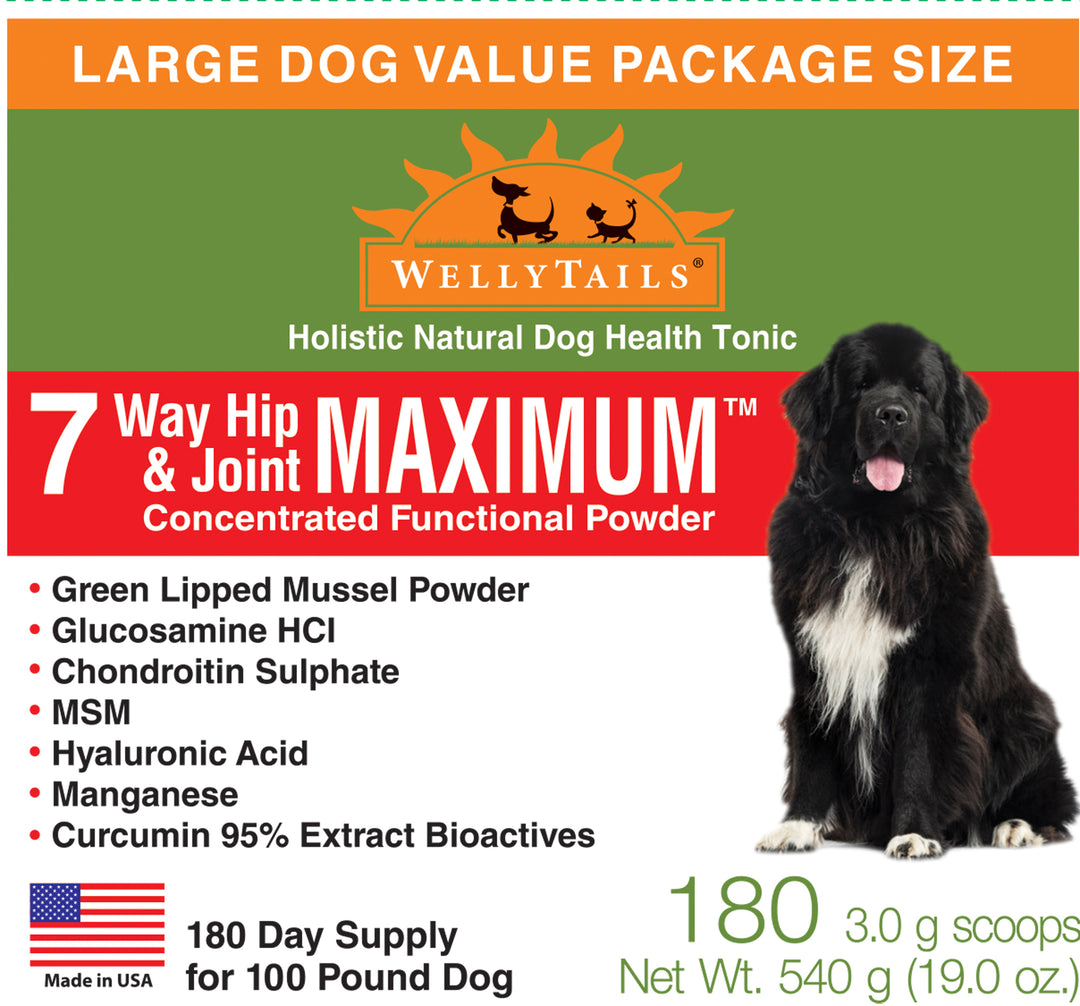 Suplemento hipoalergénico para articulaciones de perro máximo de cadera y articulación de 7 vías fabricado en CANADÁ