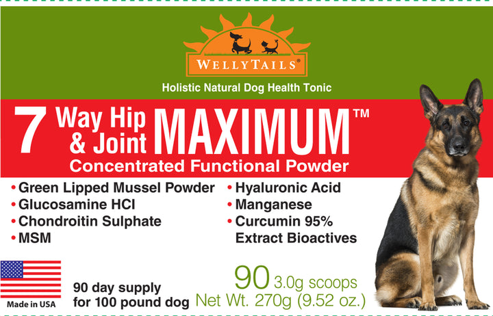 Suplemento hipoalergénico para articulaciones de perro máximo de cadera y articulación de 7 vías fabricado en CANADÁ