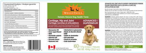 WellyTails Cartílago, Cadera y Articulación Perro AVANZADO (fórmula Rx original actualizada)