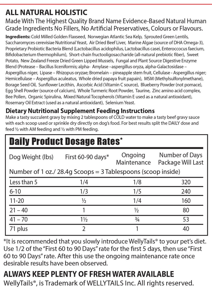 WellyTails® Daily Coat &amp; Wellbeing - para perros