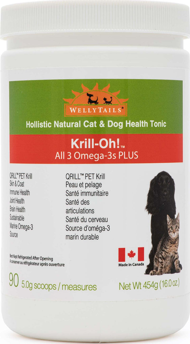 WellyTails Krill-Oh! 454 g de omega 3