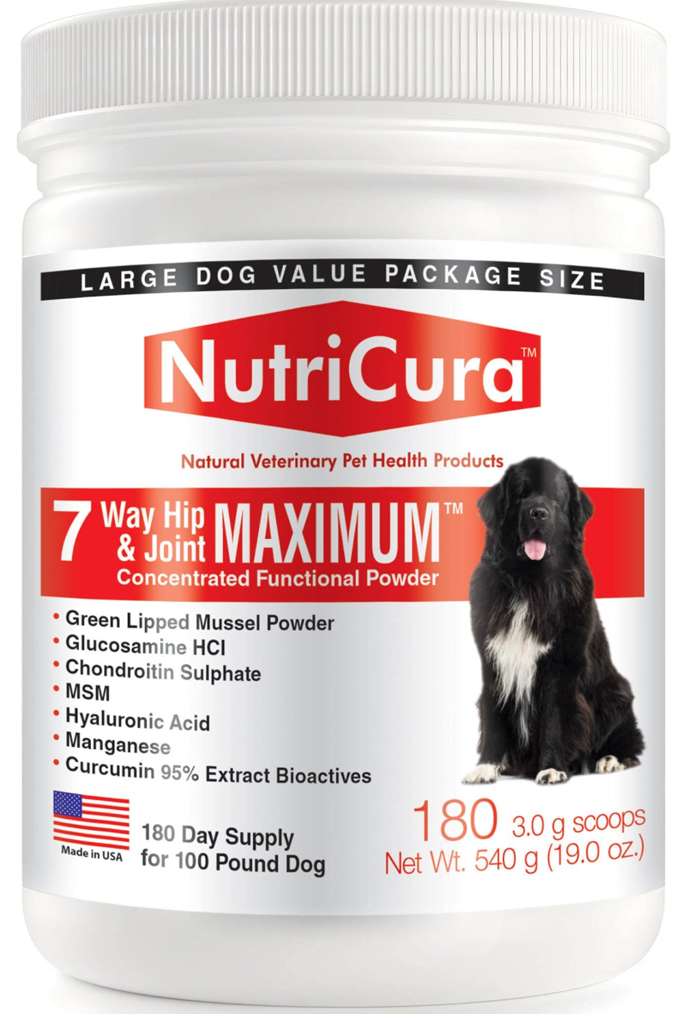 NutriCura 7 Way Hip & Joint MAXIMUM  Veterinary Clinic Dosage Strength Dog Joint Supplement