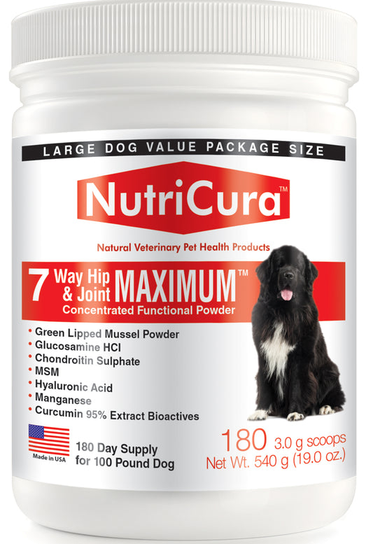 NutriCura 7 Way Hip & Joint MAXIMUM  Veterinary Clinic Dosage Strength Dog Joint Supplement