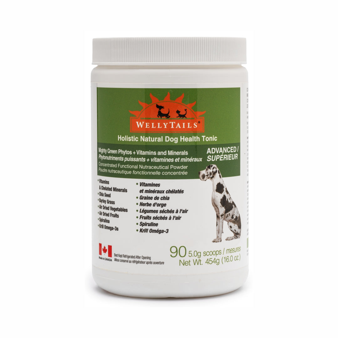 WellyTails Dog Supplements Mighty Green Phytonutrients plus Vitamins & Minerals