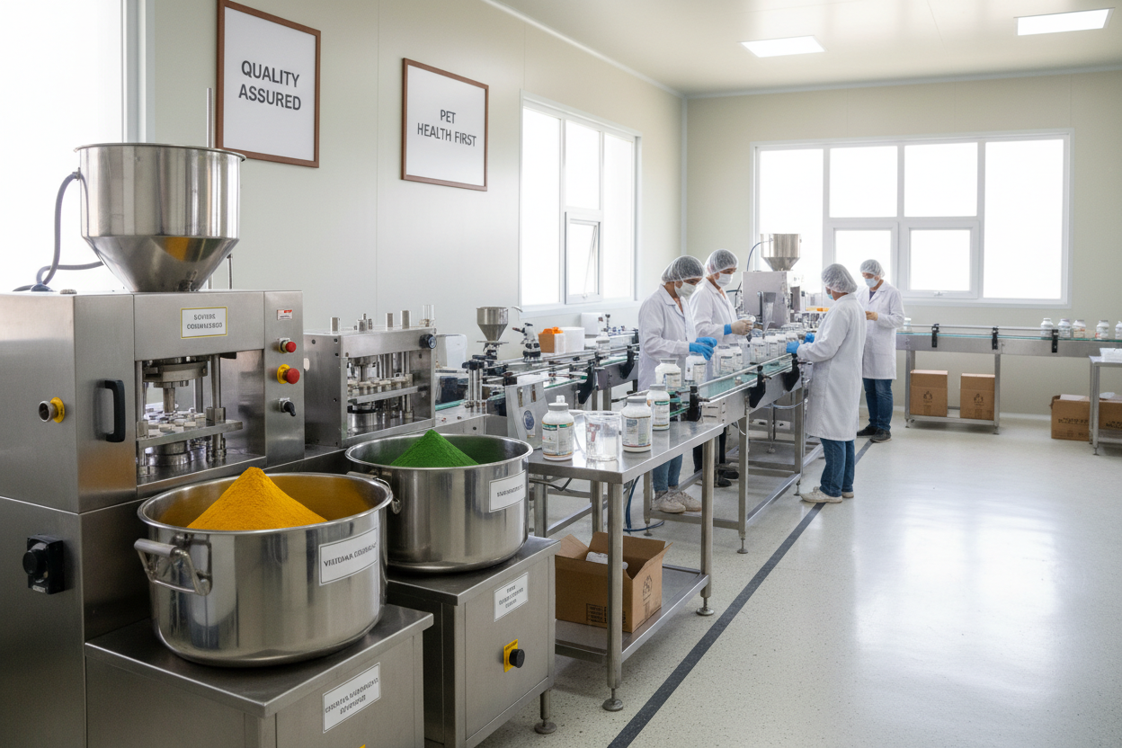 pet supplements production process