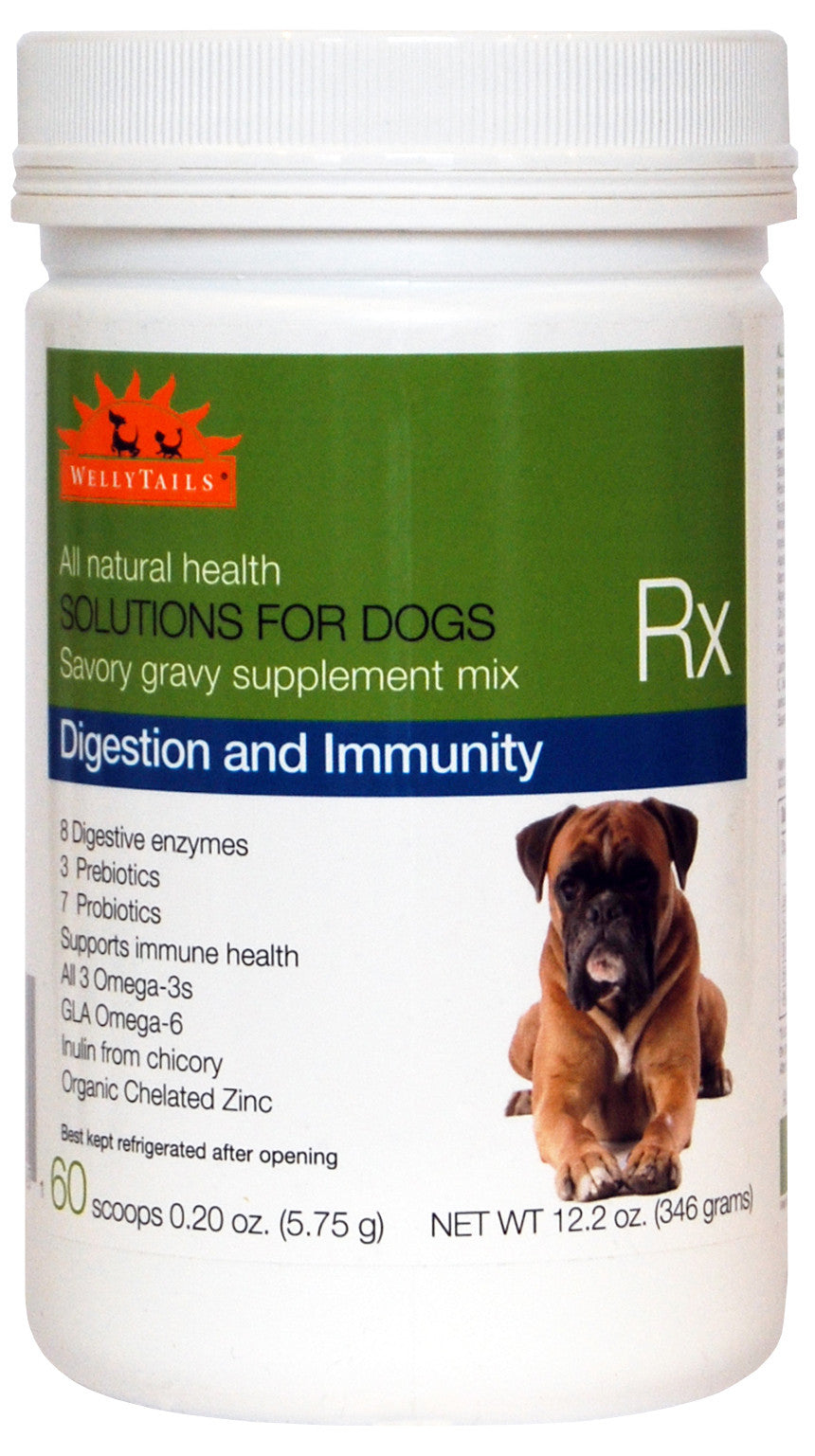 WellyTails Dog Supplement for Digestion and Immune Support with Omega 3 Oil and Probiotics - WellyTails Inc.