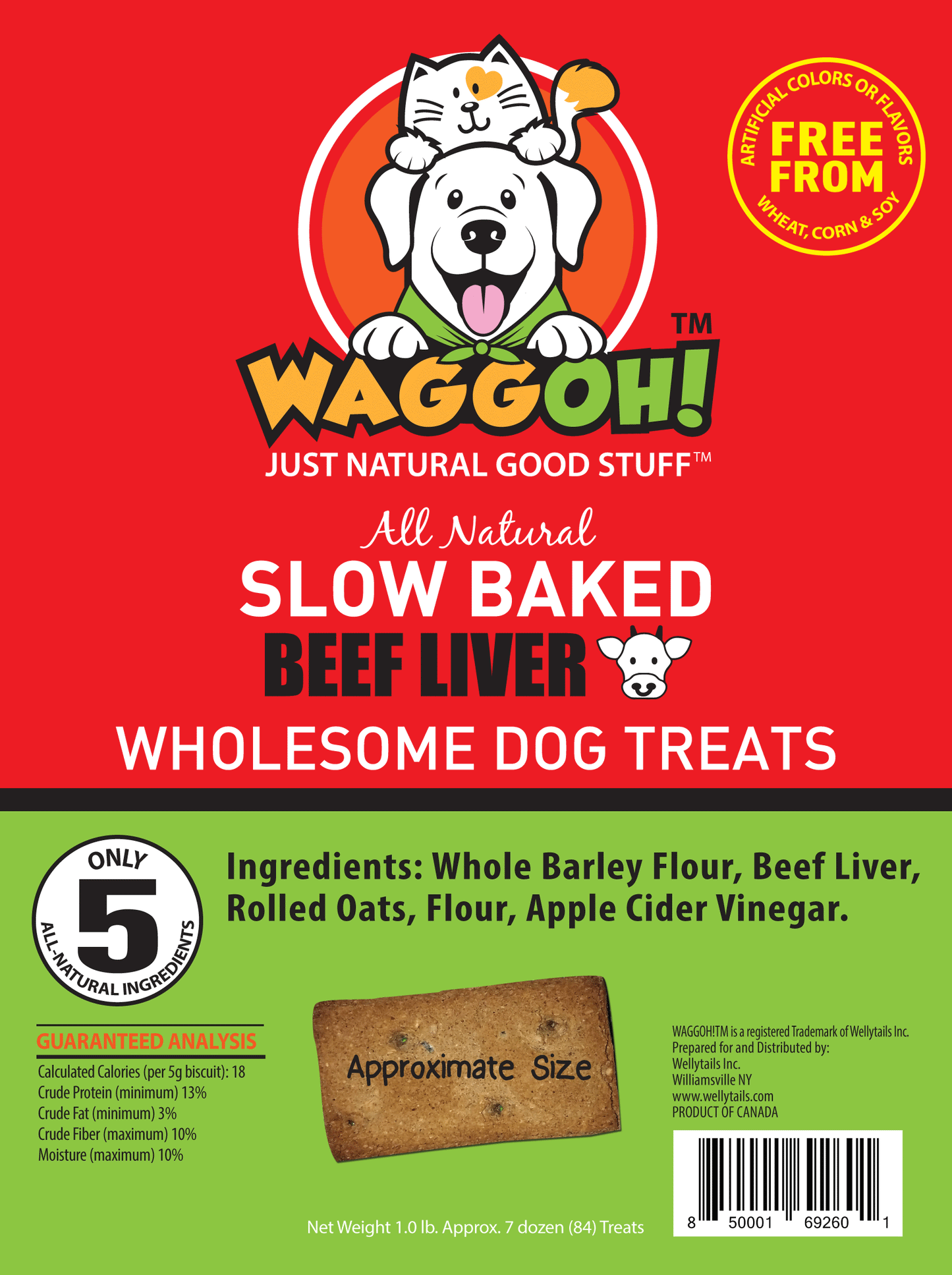 WaggOH! Beef Liver Limited Ingredients Dog Treats