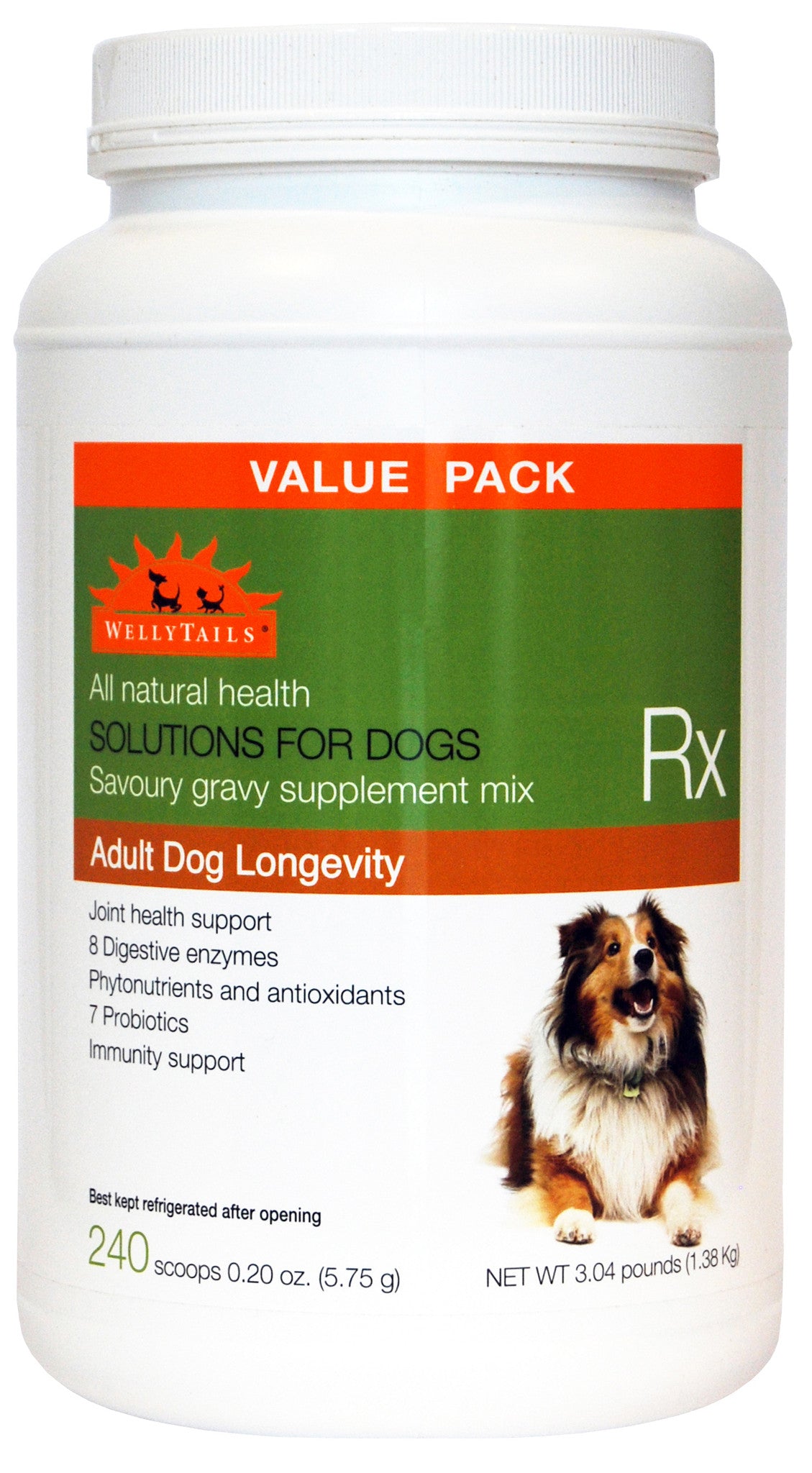 WellyTails Adult Dog Supplement for Longevity, Joint Health, Immunity and Digestion Support - WellyTails Inc.
