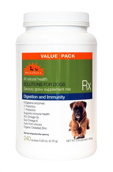 WellyTails Dog Supplement for Digestion and Immune Support with Omega 3 Oil and Probiotics - WellyTails Inc.